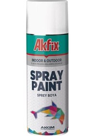 Resim Akfix Sprey Boya Akrilik Mat Beyaz 400 ML 