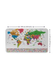 Resim Eğitici - Öğretici Dünya Ve Türkiye Haritası Çocuk Odası Duvar Sticker-60x105-3885 Renkli 