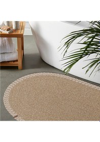 Resim Koza Halı Cesta El Yapımı Pamuklu Natural Bej Jüt Hasır Dekoratif Kilim 903 Naturel 