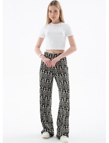 Resim Fashion Friends Bayan Pantolon 25y0179k1 Siyah Siyah 