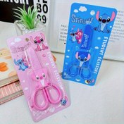 Resim 1 adet Disney Stitch Temalı Ofis Malzemeleri Sanat Kesme Aracı Taşınabilir Günlük Kiti Tatil Hediyeleri için Uygun 