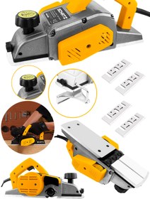 Resim Schatz 800W Sjs Metal Şanzıman Bakır Sargı Motor Çift Bıçaklı Planya Rende Makinesi Sarı + 4 Uç 