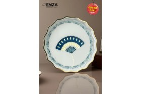 Resim Özbience Rüzgar Çay Kahve Kahvaltılık ve Sunum Tepsisi 38 cm Şık Tasarım 