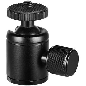 Resim Jeemson Alüminyum Mini Tripod Kafa: 1/4" Ve 3/8" Vida, Farklı Açı Desteği, Telefon Ve Kamera İçin, Siyah Siyah 