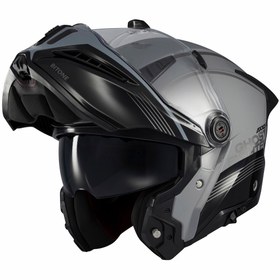 Resim Axxis Ghostfighter Sv Bitone C2 Gri Motosiklet Çene Açılır Kaskı Gri 