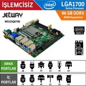 Resim Jetway MI225Q6702 Q670E Ddr5 Tpm2.0 1700 Pin Endüstriyel Mini 