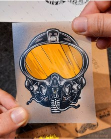 Resim Bay Etiket Msl122 F16 Pilot Maskesi Etiketi 