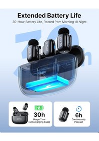 Resim Boya Mini-15 2tx+1rx+cc İphone-ipad İçin Gürültü Engelleyicili Kablosuz Yaka Mikrofonu Lightning Device 