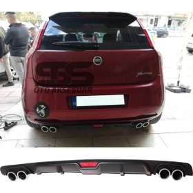 Resim STS Oto Aksesuar Fiat Punto Difüzör Arka Tampon Eki 4 Egzoz Çıkışlı Siyah 