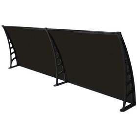 Resim Crocus Kapı Pencere Üstü Pratik Sundurma 80 240 Siyah 