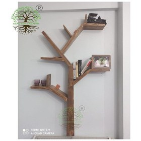 Resim Ahşap Dal Kitaplık 