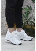 Resim Fort Guja 24k304 Beyaz Taş Detaylı Kalın Taban Sneaker Kadın Ayakkabı 001 