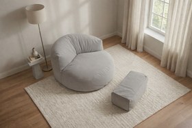 Resim Mila Modell Gri Puff & Armut Koltuk Relax Koltuk & Ayak Puflu 