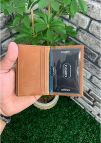 Resim Guard Antik Taba Hakiki Deri Kartlık Erkek / Kadın P1169 Taba 