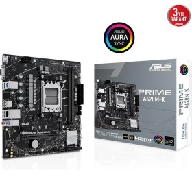 Resim ASUS PRIME A620M-K DDR5 6400+(OC) HDMI VGA M.2 AM5 