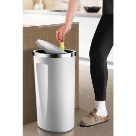 Resim Beyaz 35LT Çöp Kovası, Şık ve Kullanışlı Ev ve Ofis Çözümleri 