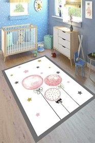 Resim Cotton Şönil Kaymaz Tabanlı Yıkanabilir Antibakteriyel Dijital Baskı Çocuk Halısı, CK-10034A-CTN-160X350 