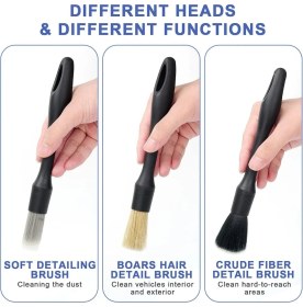 Resim MF SuperClean Oto Detay Fırçası Seti -3'lü Set 