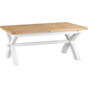 Resim Mobilya Baba White Çapraz Ayak Açılabilir Yemek Masası 180CM 