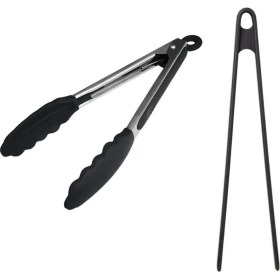Resim Özbience Siyah Metal ve Silikon Kızartma Maşası, 2'li Set 