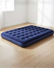 Resim ASELBUUTİKS Dış Mekan Şişme Yatak Çift Kişilik Flokeli Yüzey Konforlu Kullanım 