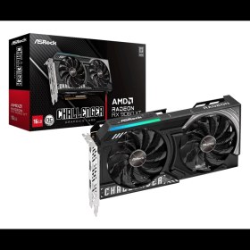 Resim Teknoteg - Rsr - Asrock Challenger Oc, 90-GA5QZZ-00UANF, RX9060XT 16GB, Gddr6, 128BIT, 2xdp, 1xhdmı Ekran Kartı 