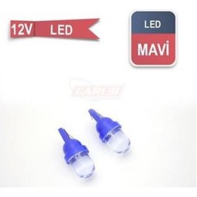 Resim Ampul 12v T10 Led Fariçi Mavi P274 