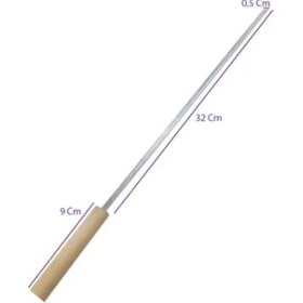 Resim Yetkin Kömür Ahşap Saplı Izgara Şiş 6'lı Vakumlu Paket 