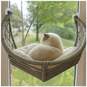 Resim Hilal Kedi Cam Yatağı & Cam Askılı Vantuzlu Kedi Yatağı 