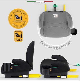 Resim Elele Grandefix I-size Yükseltici Oto Koltuğu İsofix 125-150 Cm 15-36 Kg Siyah 