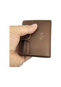 Resim Diga 101 Hakiki Deri Kartlık Cüzdan Taba Tan Kırmızı 