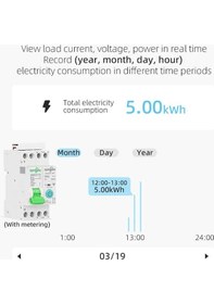 Resim Pazly Wifi Akıllı Devre Kesici, Zamanlayıcı, Alexa, Google Uyumlu, Siyah 1p-32a, Tuya App, Ölçüm, Akıllı Ev Kontrolü İçin 