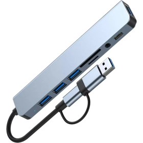 Resim Byl 2218TU Support 8 In 1 Type-C USB Çevirici 