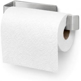 Resim Alper Banyo Paslanmaz Lamalı Çelik Kağıt Havluluk, Krom Renk Mutfak Kağıt Havlu Askısı, Hem Yapışkanlı Hem Vidalı Montajlı, Duvar Tipi Metal Havluluk, 5 Yıl Garantili 