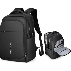 Resim Mark Ryden 9191 USB Destekli Dizüstü Bilgisayar İçin Sırt Çantası - Siyah (Yurt Dışından) 