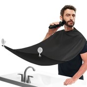 Resim Durable Polyester Saç Bakımı Cape Emme Kupaları ile, Siyah - Ayarlanabilir Toka Kapanışı, ve Profesyonel Berber ve Salon Kullanımı için Anti-Statik, Salon Saç Kesme Kapağı | Dayanıklı Tutuş için Dayanıklılık | Saç Kesme Araçları için Pürüzsüz Dokusu 