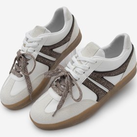 Resim Marjin Kadın Sneaker Retro Çift Bağcıklı Spor Ayakkabı Forden Kahve 