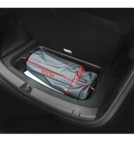 Resim Relaxus Tesla Model Y Araç İçi Şişme Yatak Ve Yastık Seti Pompa Gri Taşınabilir Arka Koltuk Uyku ve Dinlenme Seyahat ve Kamp Yatağı Konforlu 