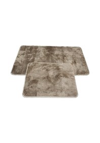 Resim Banyo Paspası 2'li Set Set Puff Vizon Çok Renkli 