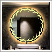 Resim GLOBAL LED MIRROR 90 Cm Günışığı Ledli Tasarım Kumlamalı Banyo Aynası Makyaj Aynası Işıklı Ayna 