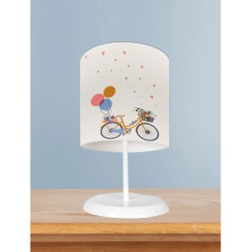 Resim Mekta Home Bebek ve Çocuk Odası Bisikletli Balon Desenli Abajur 