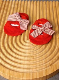 Resim Uretti - Derya 5189 6398 Kız Çocuk Fiyonk Detaylı Patik Çorap - 1 Yaş 