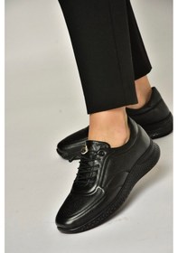 Resim Fox Shoes Y999255803 Siyah Hakiki Deri Kadın Spor Ayakkabı Sneakers Siyah 