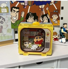 Resim Moveevo Shin-chan Akrilik Gece Lambası - Canlı Tasarım, Odalar İçin Dekoratif Aydınlatma, Özel Hediye Seçeneği Sarı Işıklı, Pencere Kutulu Diğer 