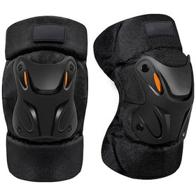 Resim Dofolink Mp10344 Motosiklet Knee Pad Seti: Çift Kayışlı, Yorulmaz Pp+eva+nilon, Gece Reflektif, Sıcak Tutucu Ve Darbe Emici, Bisiklet-snowboard Sporları İçin Siyah 