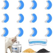 Resim Kedi Su Çeşmesi Filtre Yedek Parça Yükseltme Kedi Çeşmesi Filtresi Kavisli Güvenli Yıkanabilir Hayvan Su Çeşmesi Filtreleri 4 Filtrasyon Sistemi ile HAPUP Köpek Kedi Spout Kedi Çeşmesi, Pilsiz 