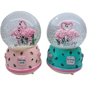 Resim Flamingo Kar Küresi Büyük Boy 