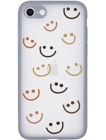Resim mooodcase Iphone Se 2020 Uyumlu Kamera Lens Korumalı Smile Desenli Lüx Telefon Kılıfı 
