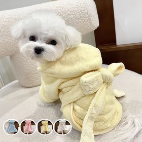 Resim Küçük ve Orta Boy Köpekler & Kediler için Yumuşak Emici Hızlı Kuruyan Banyo Havlusu - Tüm Mevsimler İçin Rahat Sıcaklık Sağlayan Kapalı Banyo Bornozu, Çok Renk Seçenekleri, Giyilebilir Banyo Havlusu, Köpek Severler, Hızlı Kuruma Özellikli 