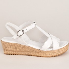Resim Elile Shoes Hakiki Deri Yumuşak Tabanlı Büyük Numara Kadın Sandalet 